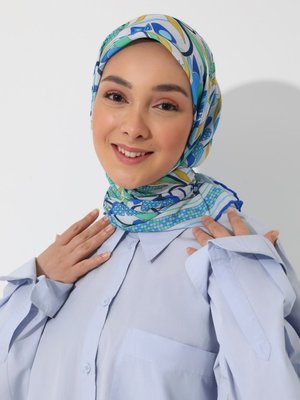 Tuva Çok Renkli Vintage Özel Tasarım Pamuksu Eşarp