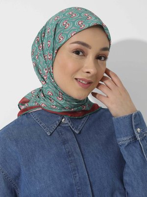 Tuva Vintage Özel Tasarım Pamuksu Eşarp Cok Renkli