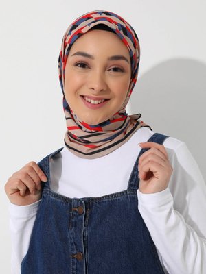 Tuva Vintage Özel Tasarım Pamuksu Eşarp Cok Renkli