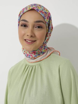 Tuva Çok Renkli Vintage Özel Tasarım Pamuksu Eşarp