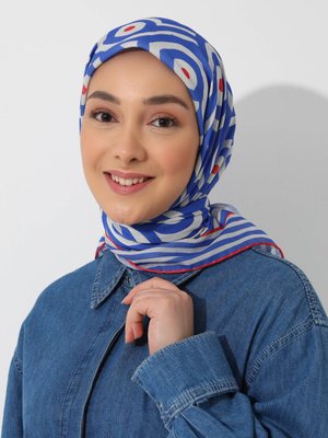 Tuva Vintage Özel Tasarım Pamuksu Eşarp Cok Renkli