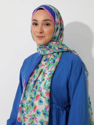 Tuva Vintage Özel Tasarım Pamuksu Şal Cok Renkli