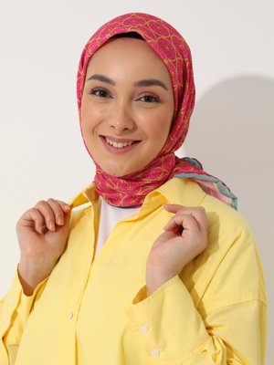 Tuva Vintage Özel Tasarım Pamuksu Eşarp Cok Renkli