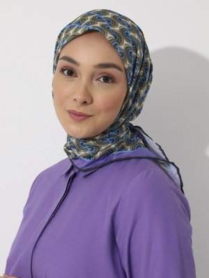 Tuva Vintage Özel Tasarım Pamuksu Eşarp Cok Renkli