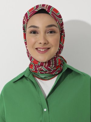 Tuva Vintage Özel Tasarım Pamuksu Eşarp Cok Renkli