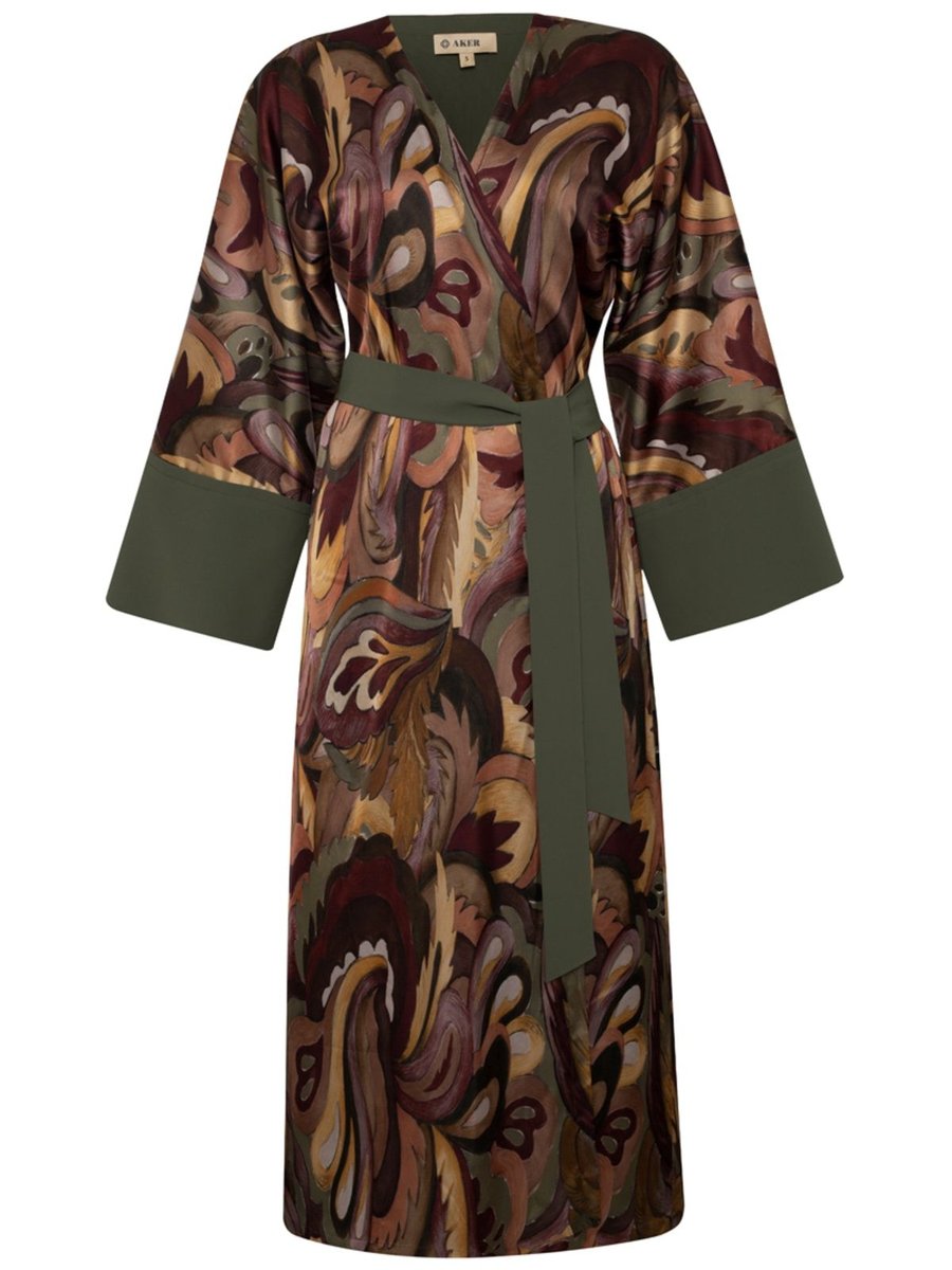 Aker Desenli Kimono Kap