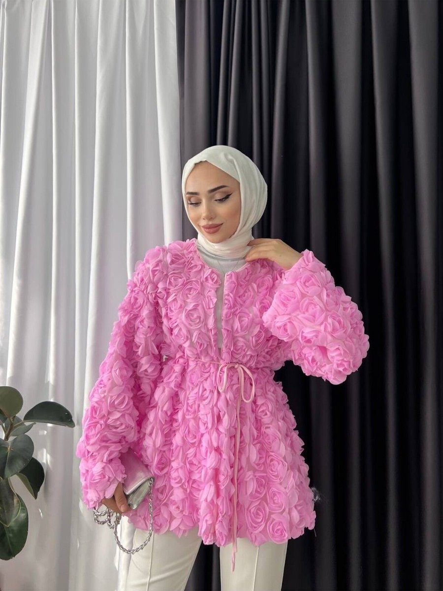 Demet Özel Tasarım Flowers Ceket