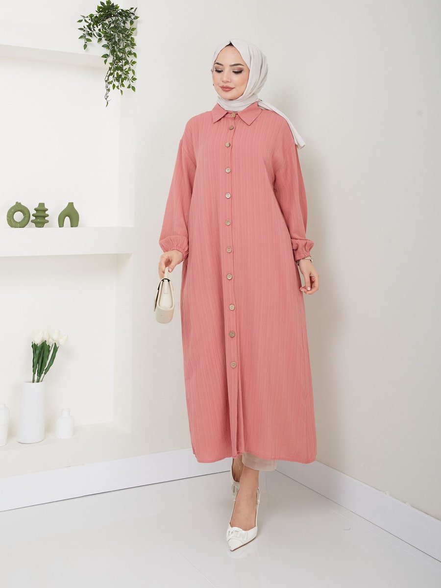 Volt Clothing Maxi Boy Yırtmaçlı Viskon Tunik