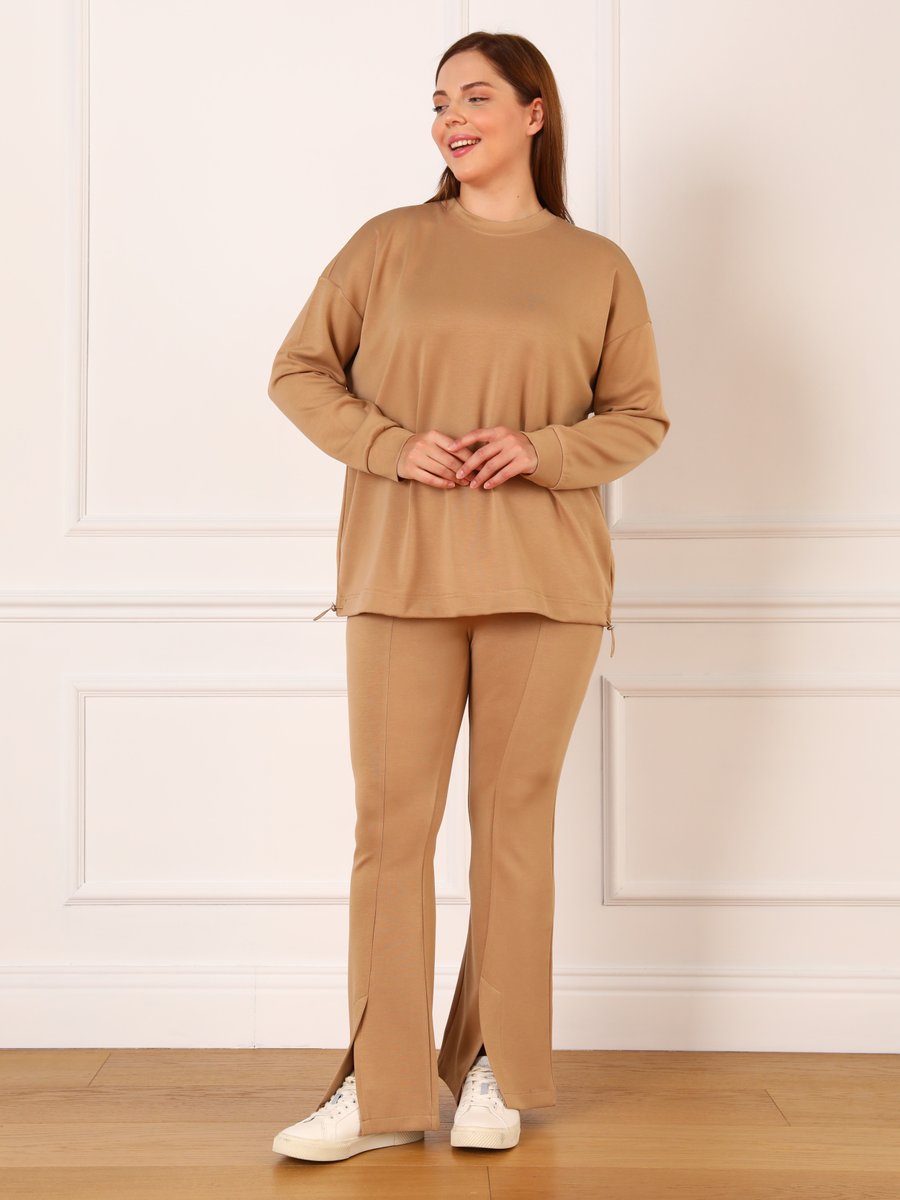Alia Camel Büyük Beden Pantolon
