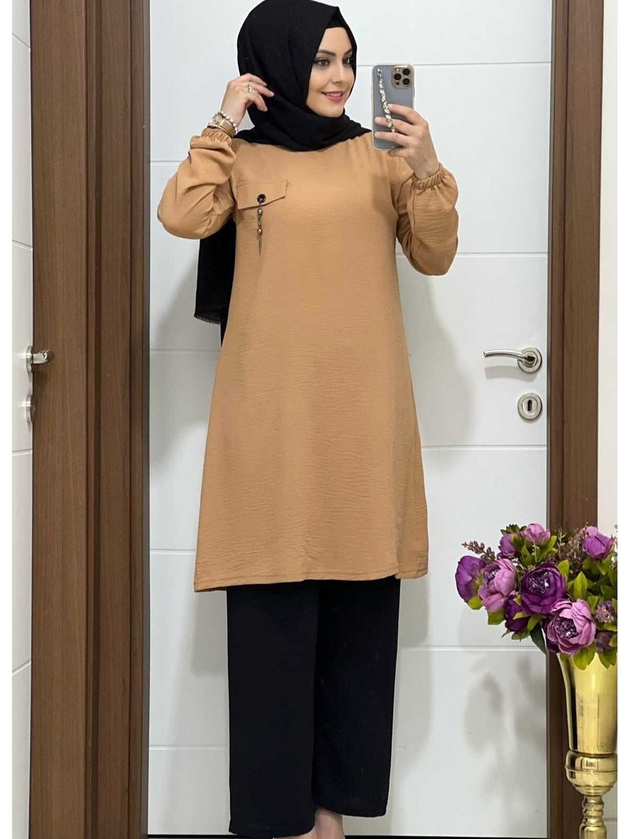 Modasura K25 Camel Pantolon Tunik Takım