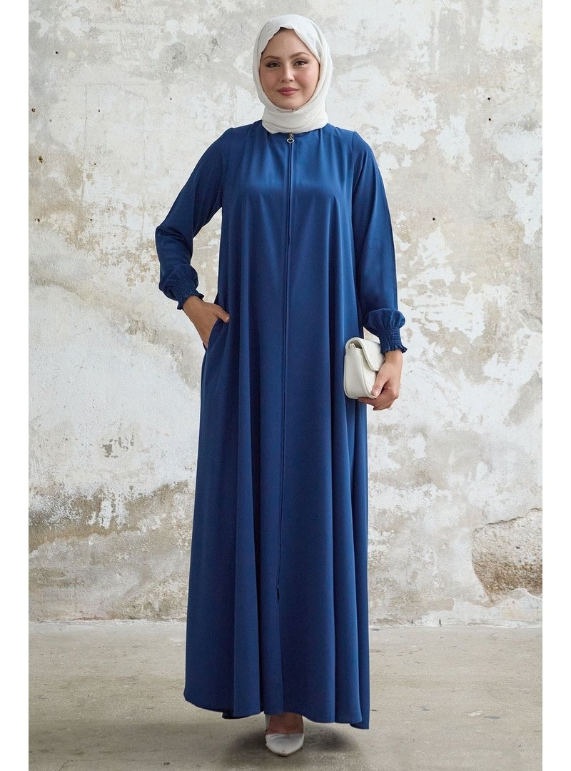InStyle Medine İpeği Mevlana İndigo Ferace