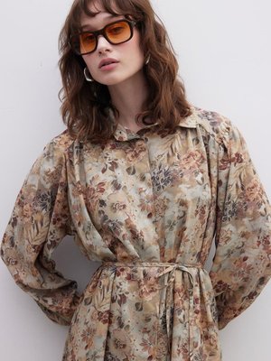 Manuka Viskon Retro Tarz Gömlek Vıntage