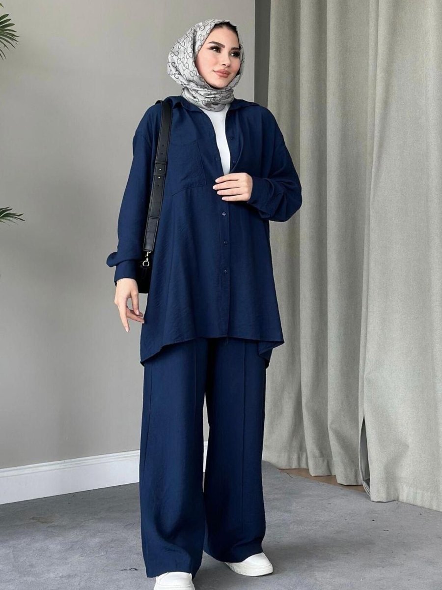 Şulemoda Giyim Noir Pantolon Takım Lacivert