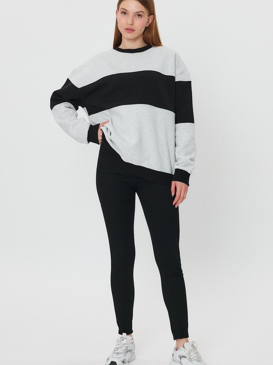 ALEXANDERGARDI Gri Unısex Oversıze Sweatshirt
