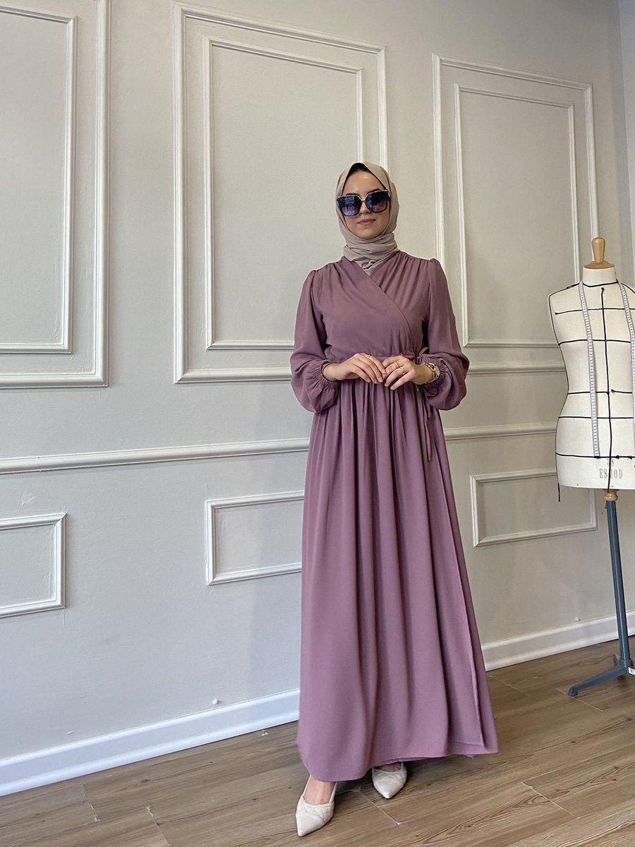 Berel Moda Hürrem Elbise Ferace Gül Kurusu