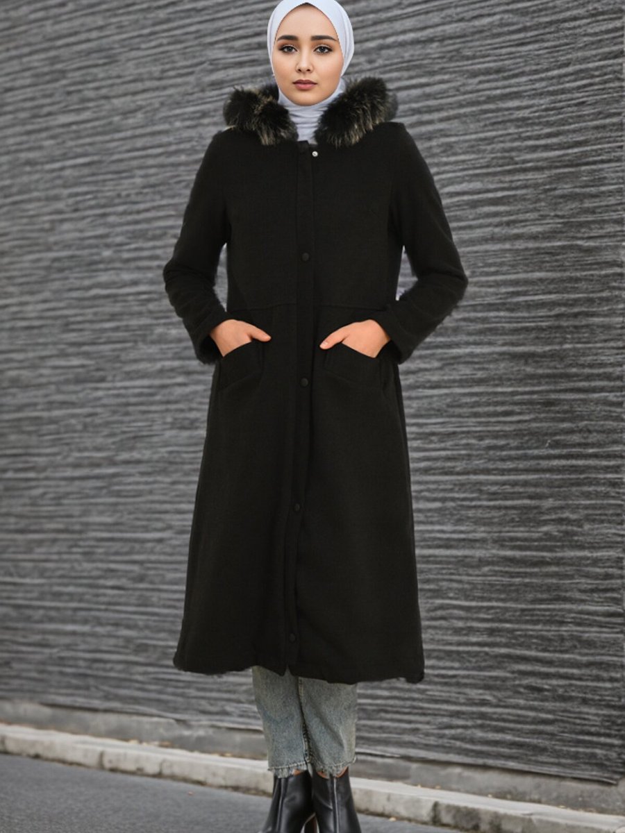 Layda Moda Füme Hermes Kaşe Kaban
