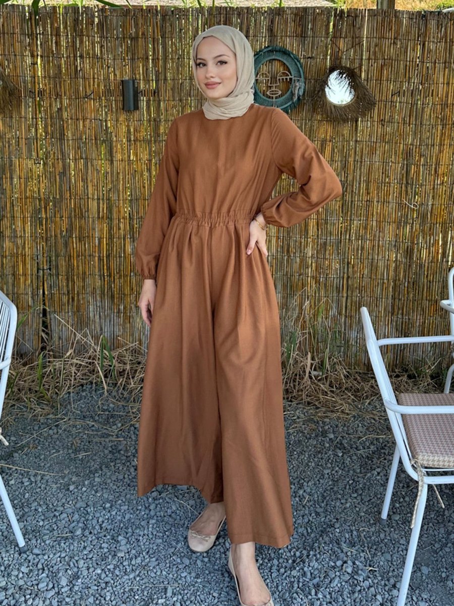 Puane Beli Lastikli Tulum Fuşya