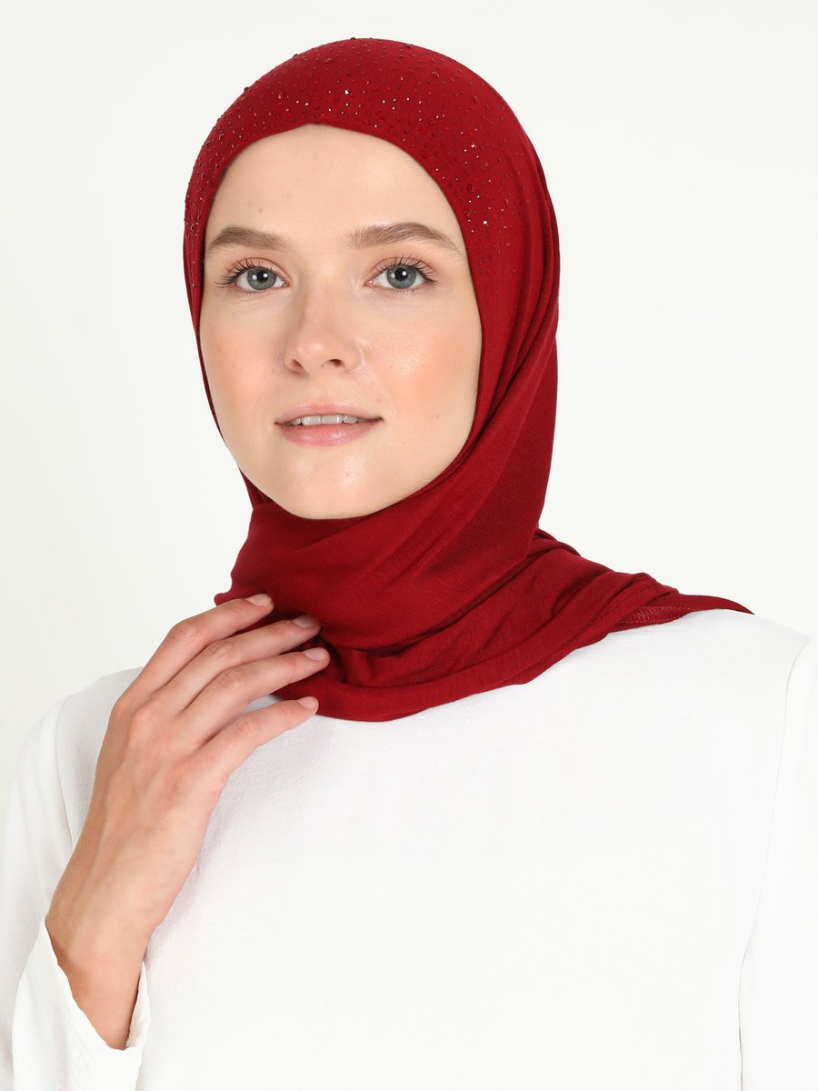Ecardin Bordo Hazır Türban