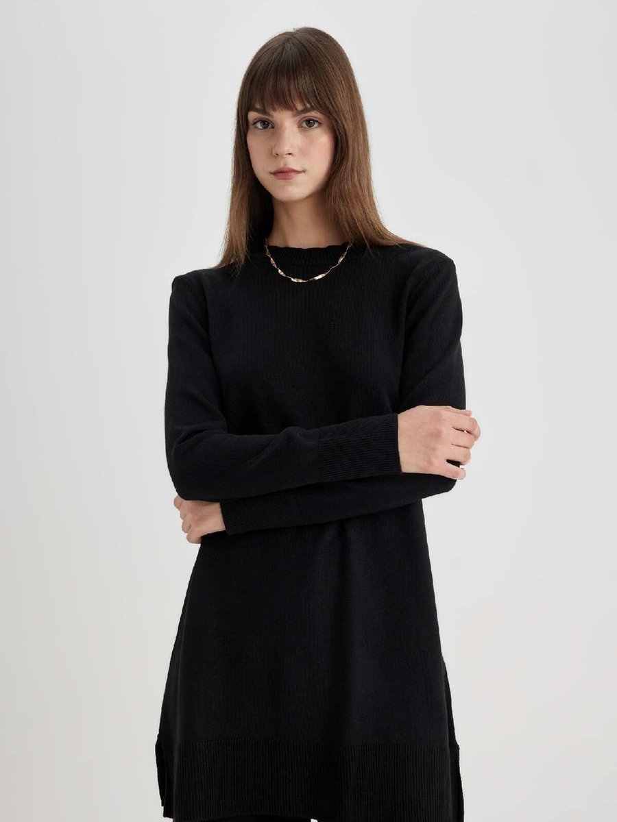 Defacto Regular Fit Bisiklet Yaka Basic Kazak Tunik H3431az24au