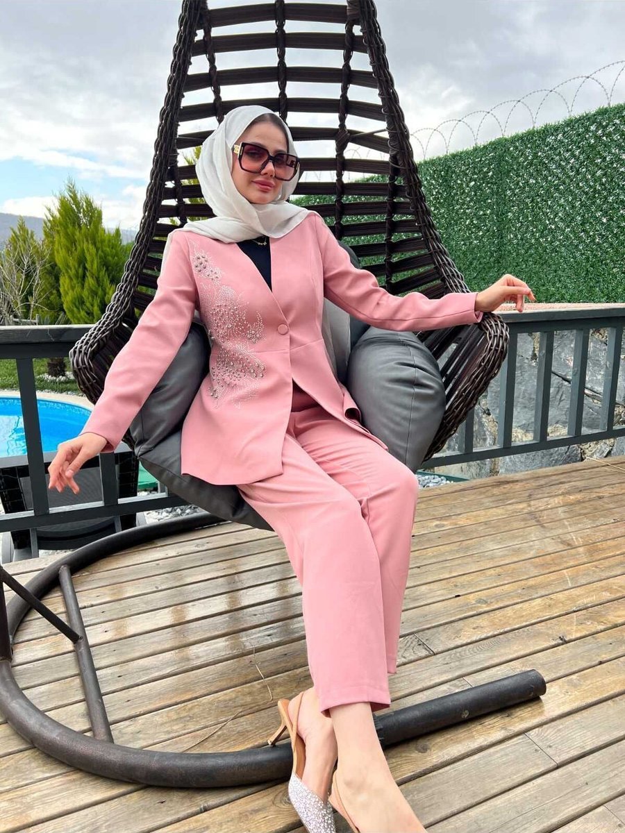 Loya Stil Swarovski Taşlı Pantolonlu Sultan Model Takım