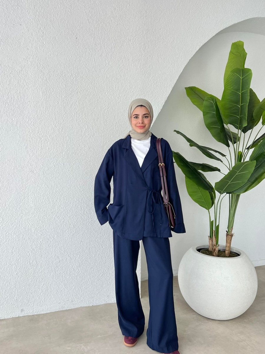 Marbella E Uygun Tasarım Kimono Pantolon İkili Takım