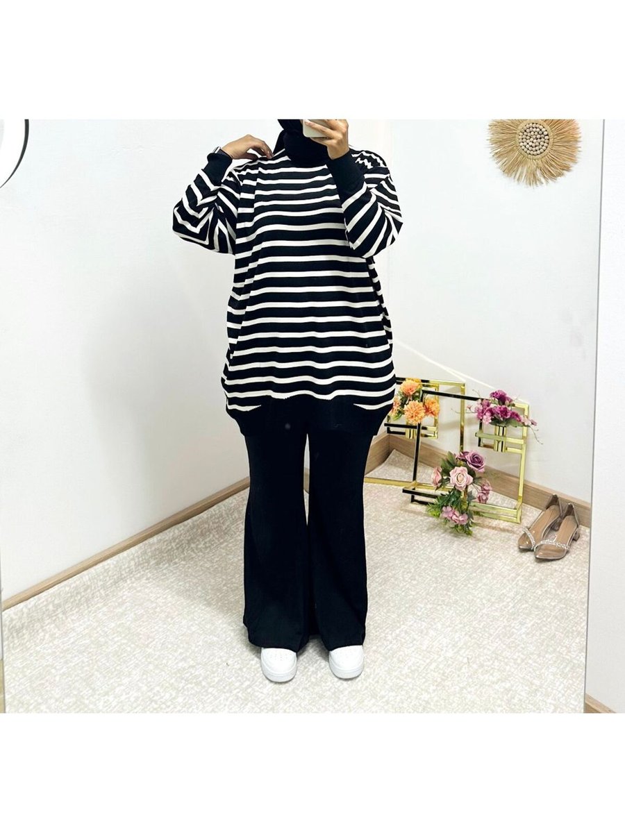 Butik Lune Oversize Triko Tunik Kazak