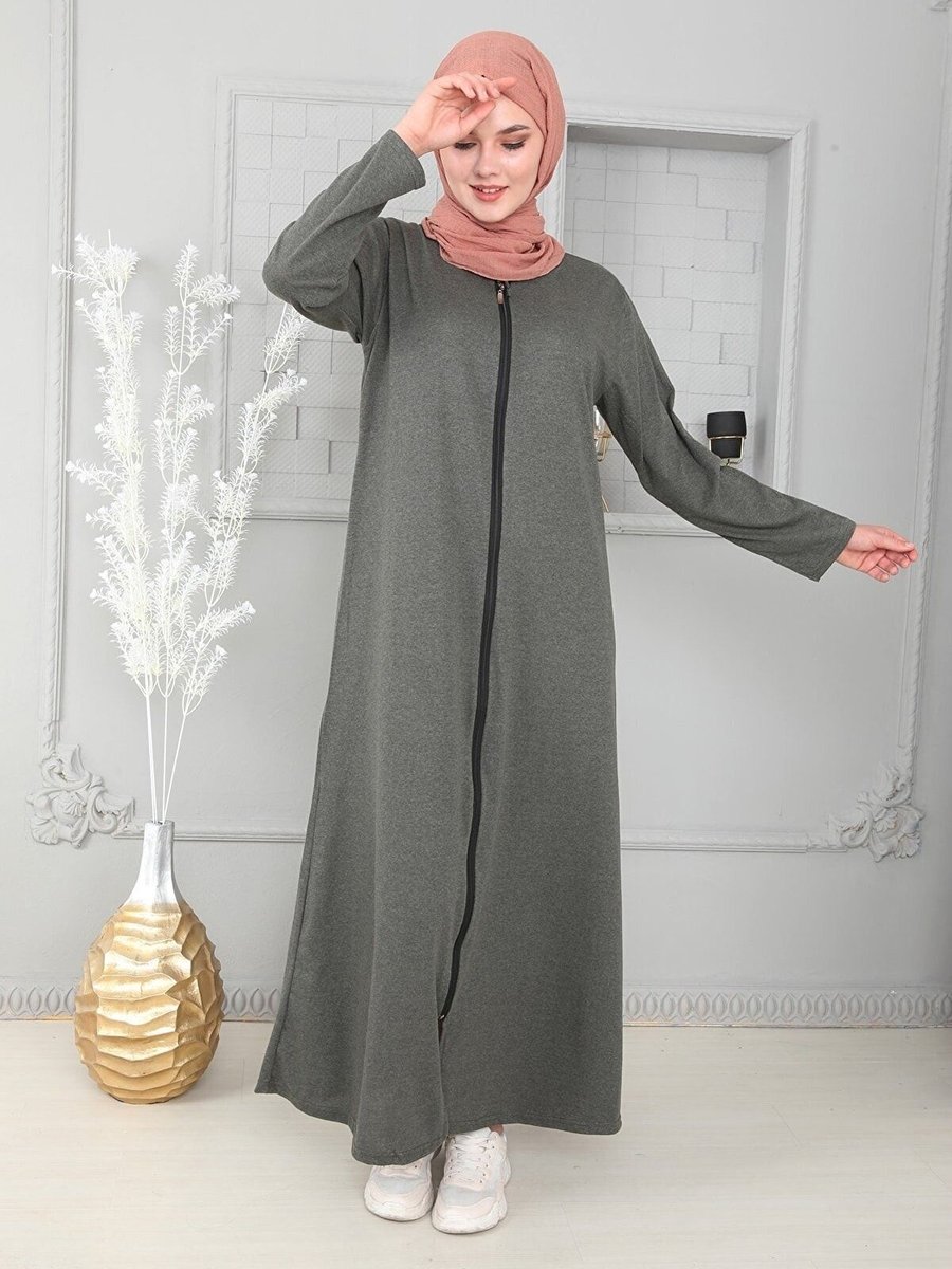 Kutay Collection Fermuarlı Namaz Elbisesi Sabahlık Mevsimlik