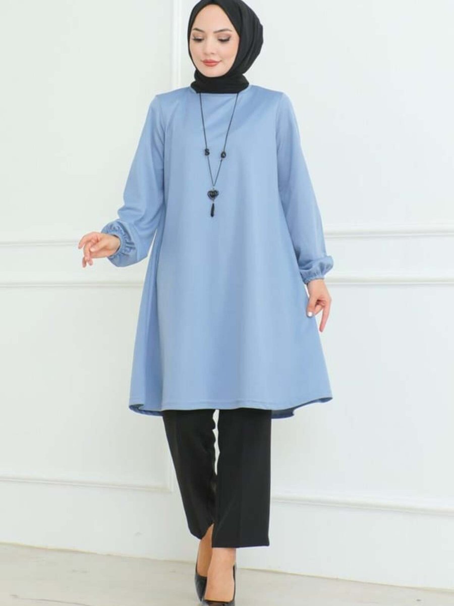 Genel Markalar Oversize Tunik Bebe Mavisi