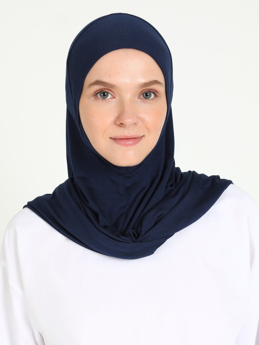 Ecardin Lacivert Hazır Türban