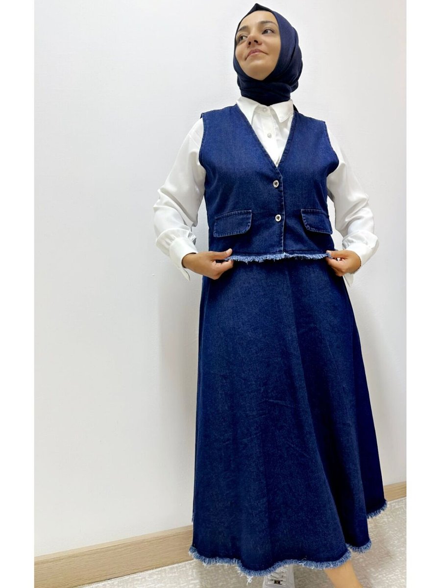 Butik Lune Etekli Kot Takım