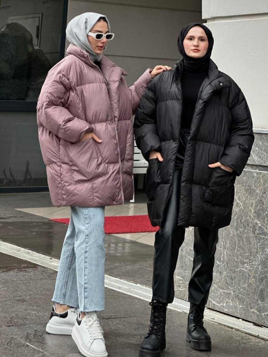 Mervenakyuz Eva Şişme Mont Gül Kurusu