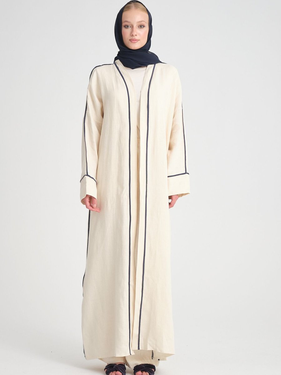 Busrasdesign Parça Giyim Krem Naturel Keten Takım