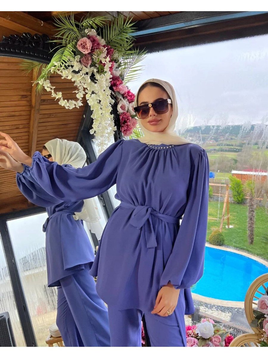 Loya Stil Taş İşlemeli Sportif Tunik Takım