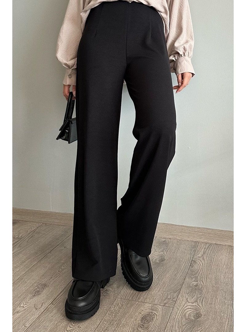InStyle Pensli Palazzo Siyah Pantolon
