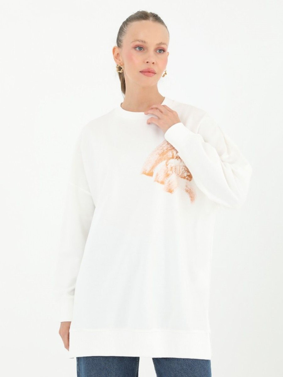 Puane Baskı Detaylı Basic Tunik