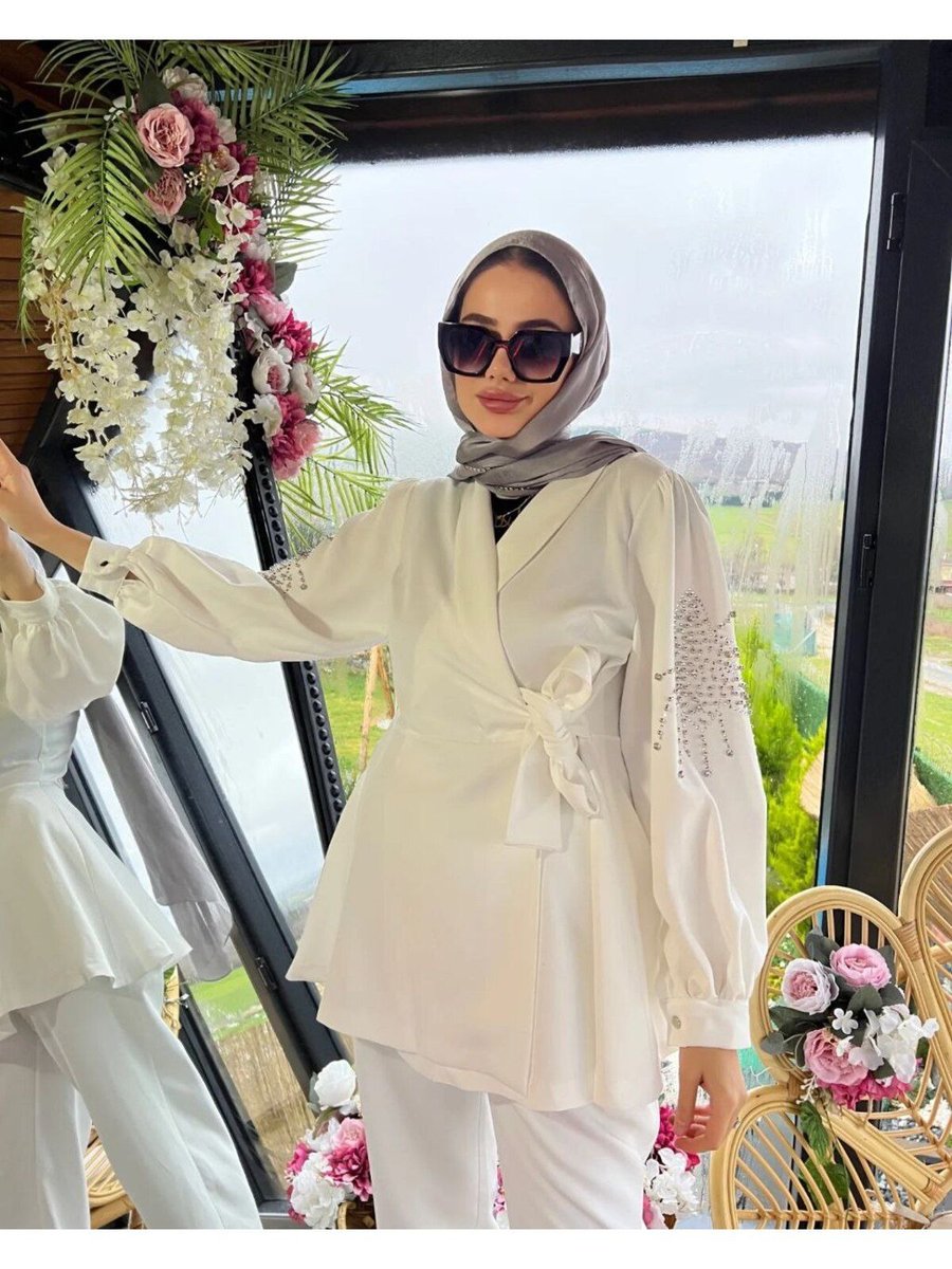 Loya Stil Taş İşlemeli Tunik Takım