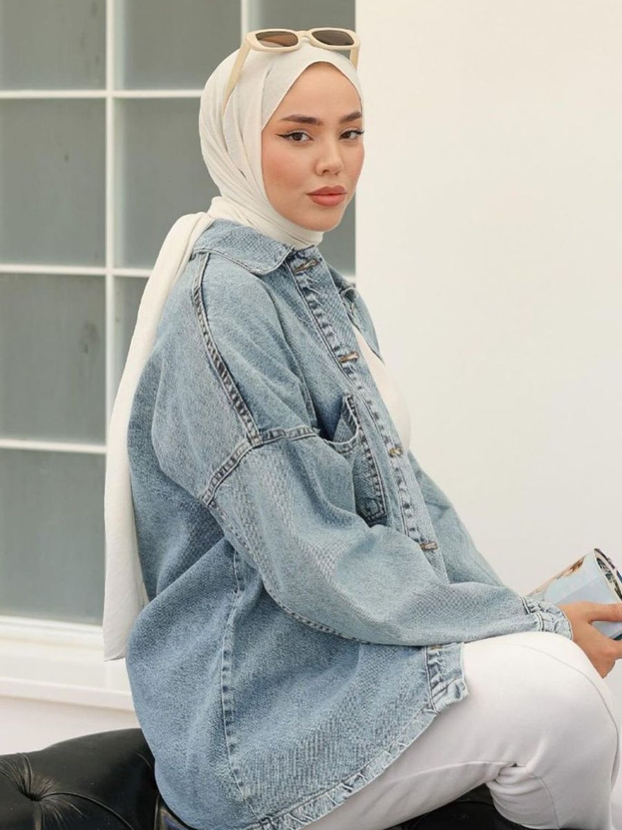 Moda Eliz Woops Uzun Kol Ceket Gömlek Cep Detaylı Oversize