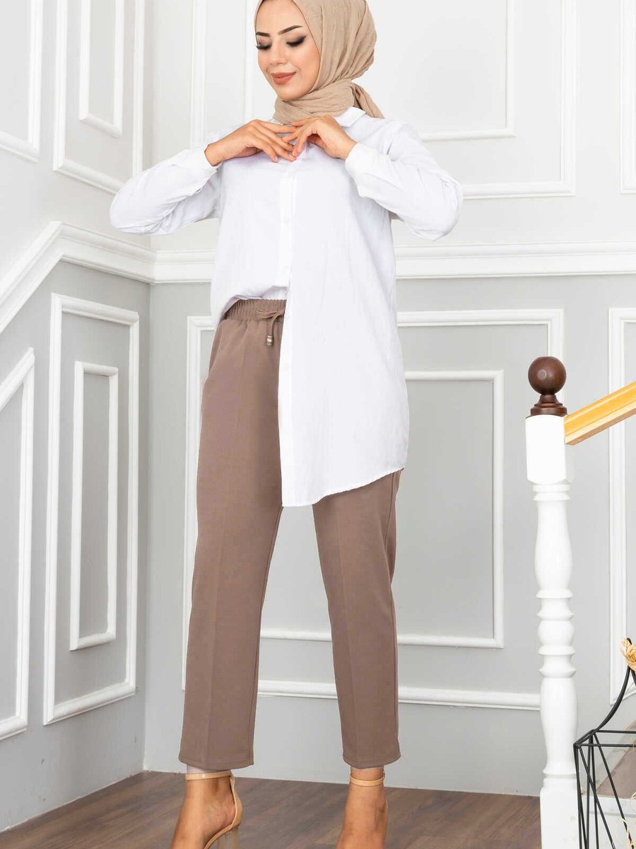 Ebrutesettür Beli Lastikli Pantolon