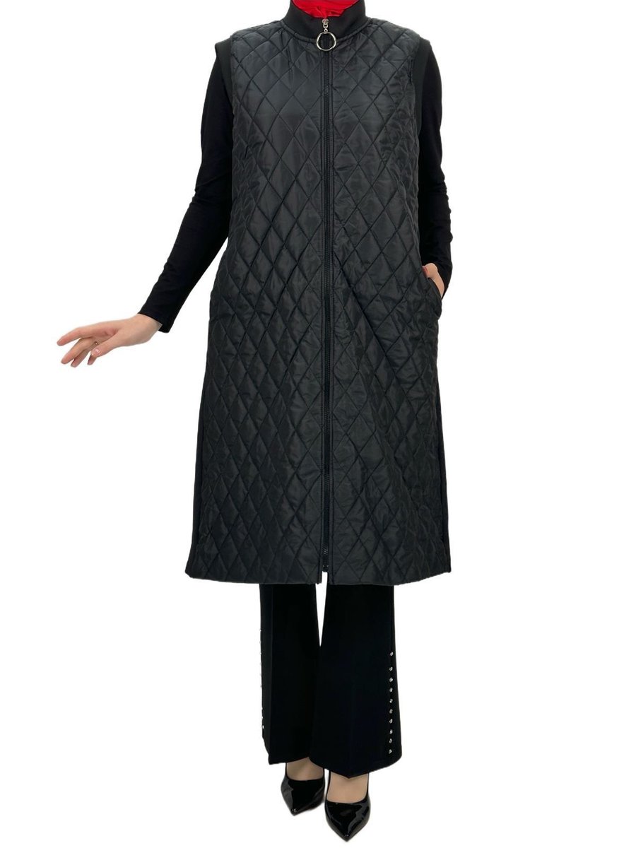 Ottoman Wear Kapitone Yelek Siyah
