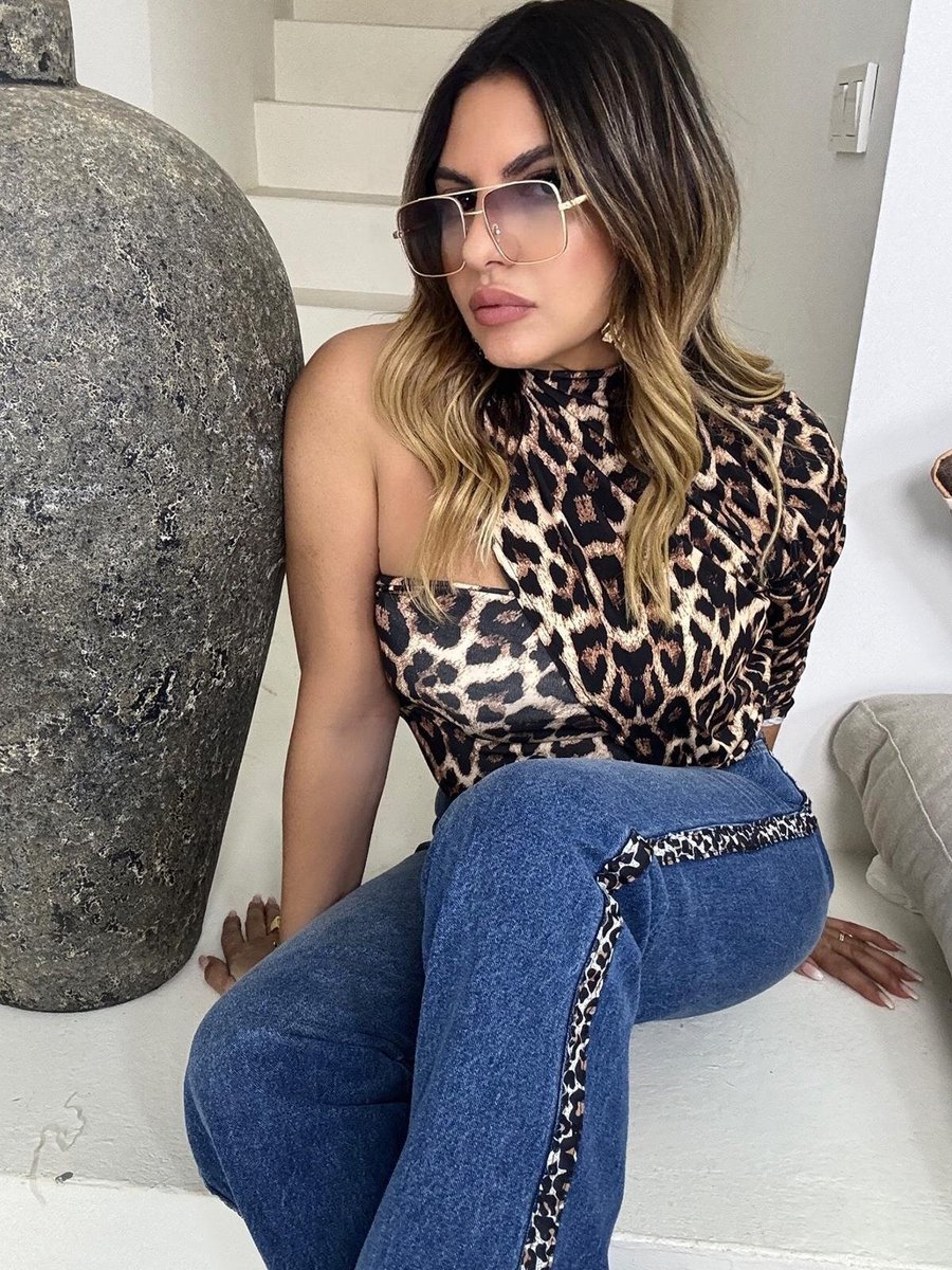 Sohotique By P Mavi Yanları Leopar Şeritli Jean