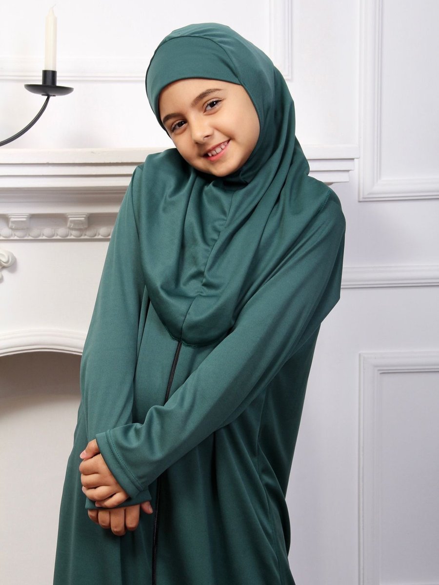 Kutay Collection Mevsimlik Çocuk Elbisesi, Genç Ferace, Terletmeyen Namaz Kıyafeti