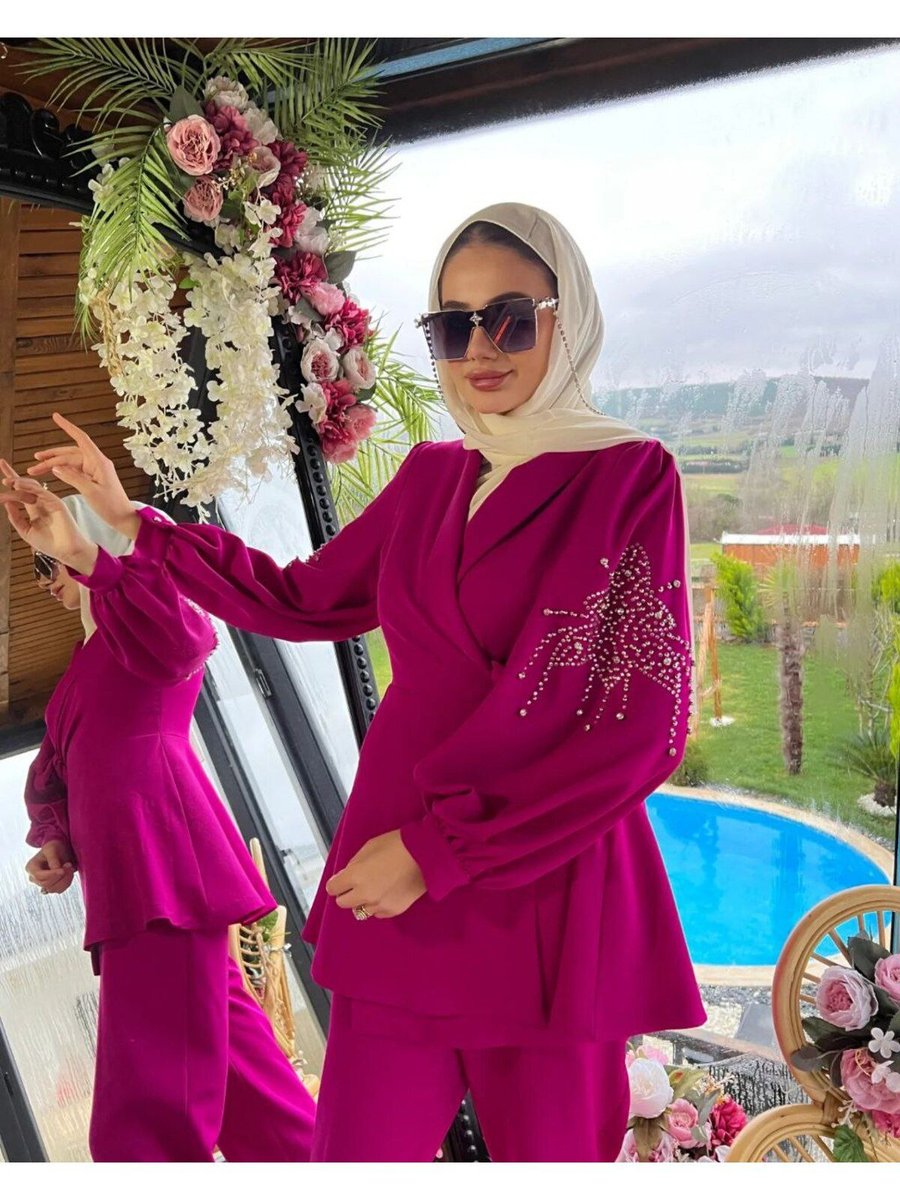 Loya Stil Taş İşlemeli Tunik Takım