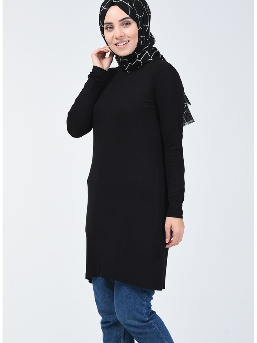 Sefamerve Penye Tunik Siyah