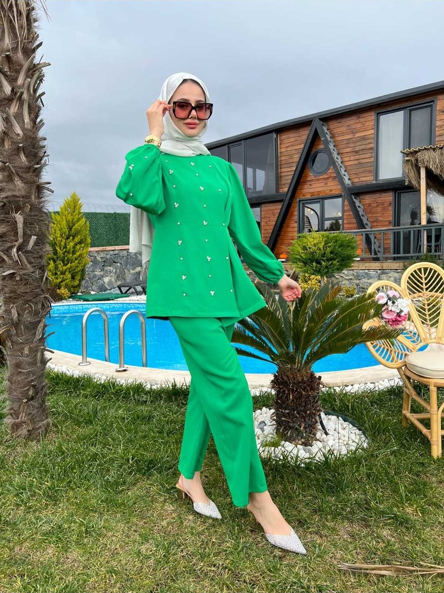 Loya Stil Taşlı Pantolonlu Sultan Model Takım
