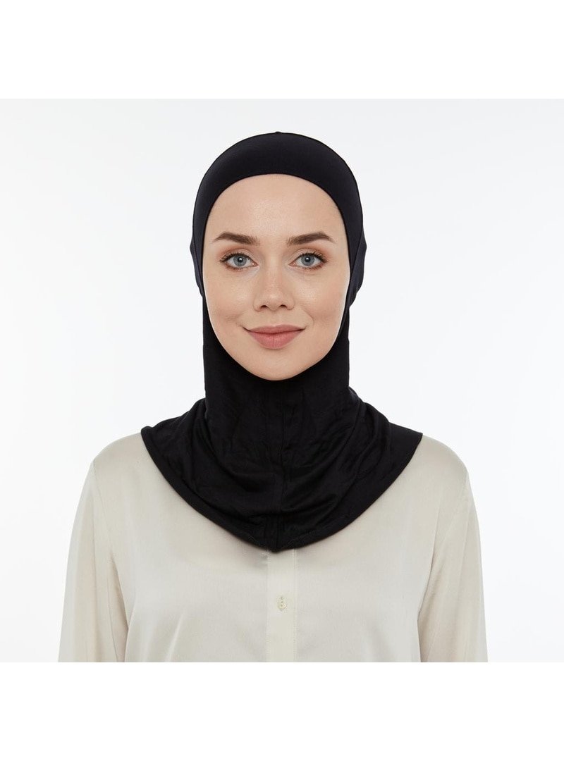 İhvan Pratik Boyunluklu Hijab Bone Siyah
