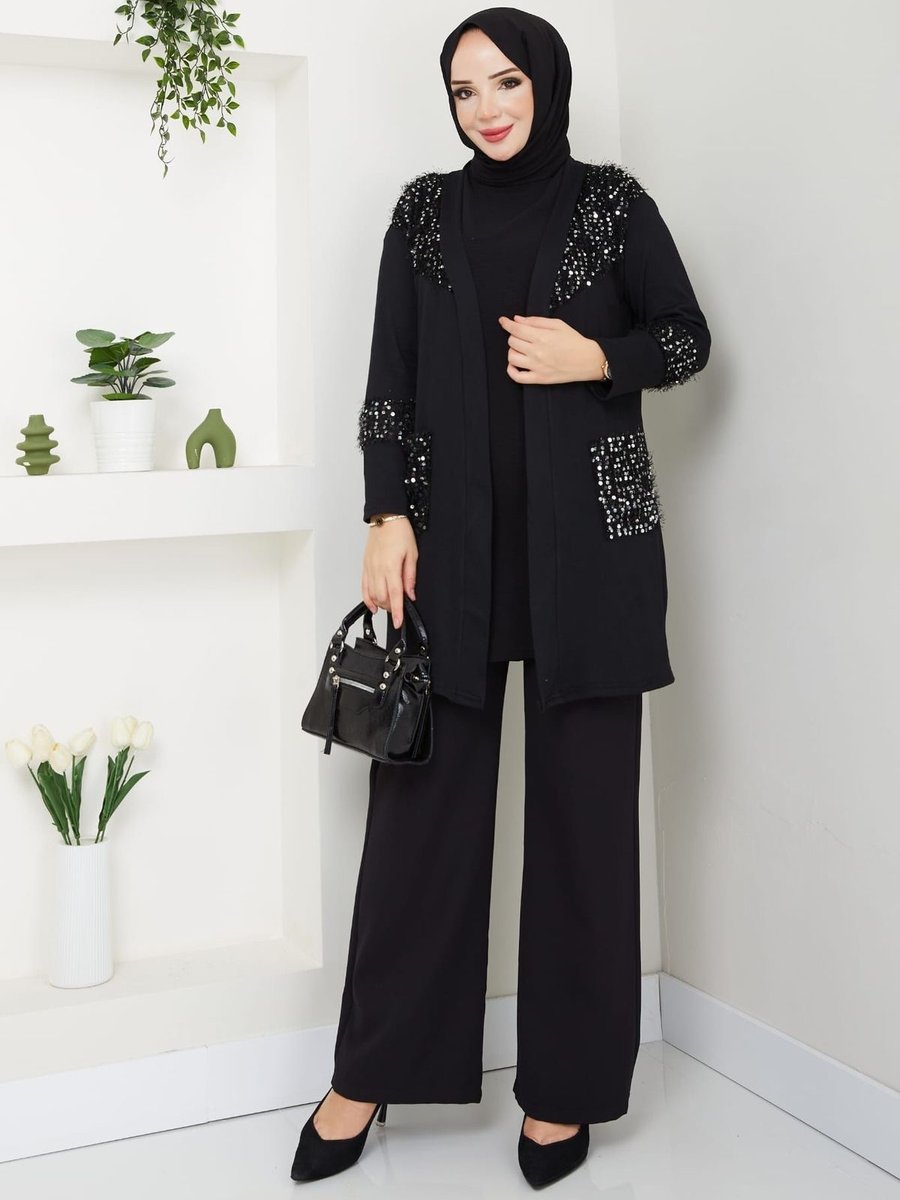 Cng Moda Pul Payet Garnili Hırka