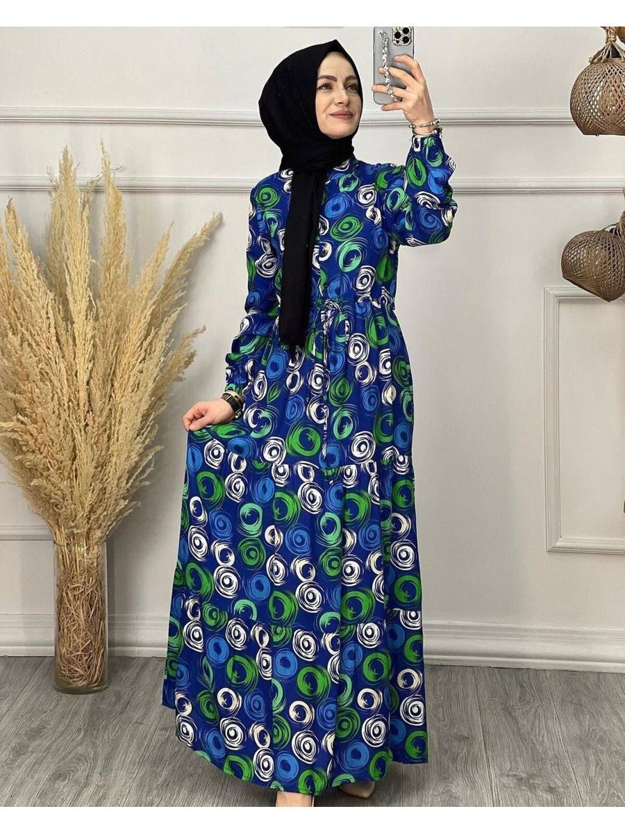 Zema Fashion Büyük Beden Yazlık Viskon Elbise