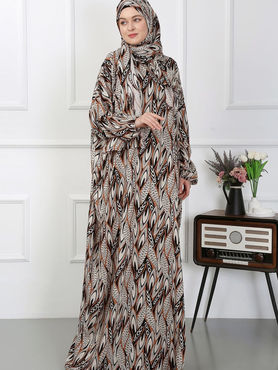 Mercan Hijab Mercan Desenli Namaz Elbisesi
