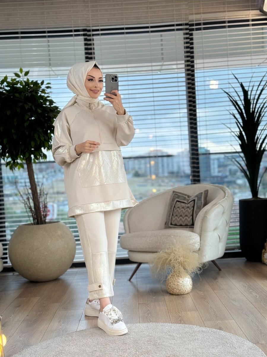 Alanurmoda Cep Ve Kol Varak Zikzak Desen Takım