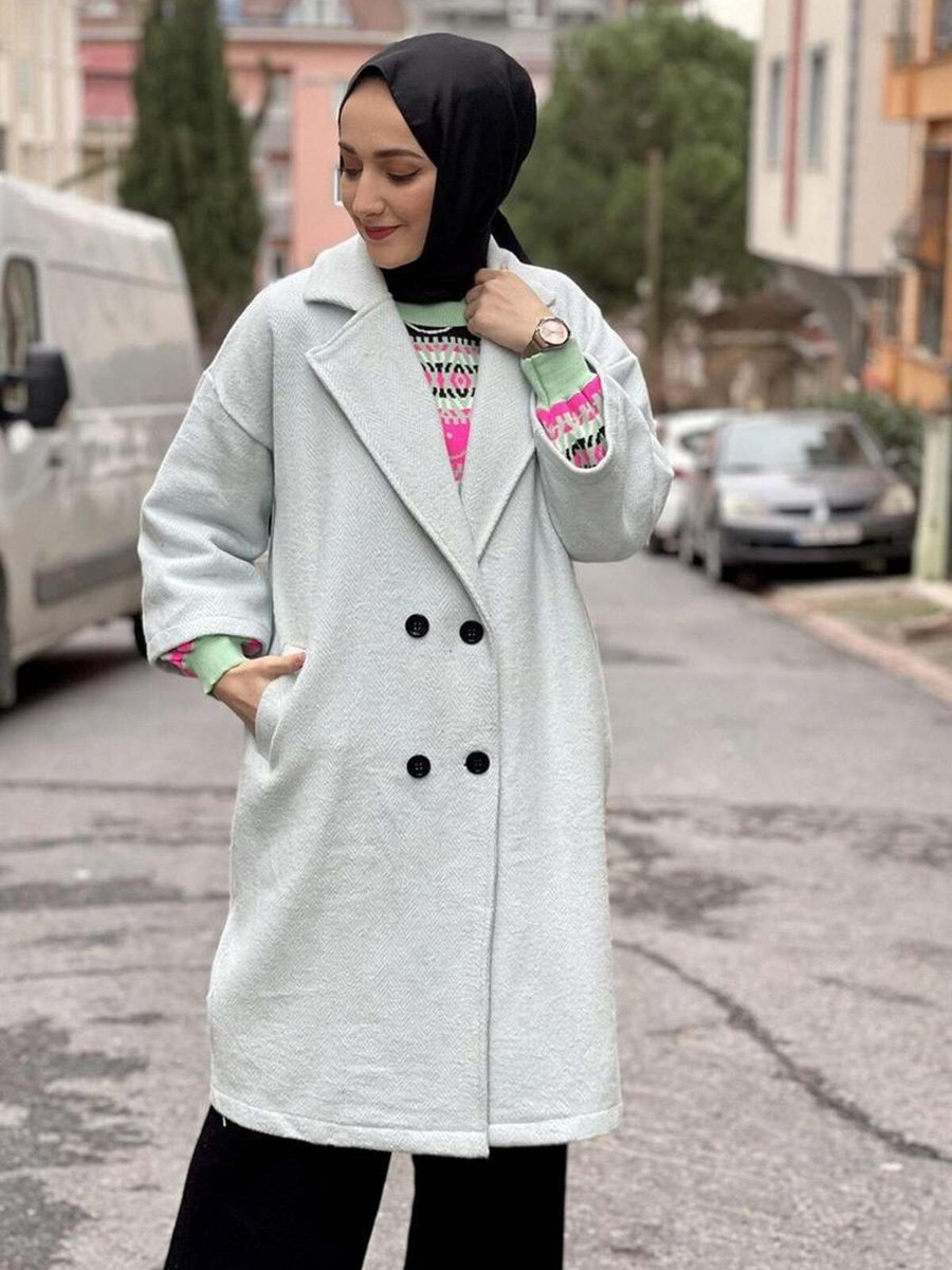 End Kaşe Ceket Mint
